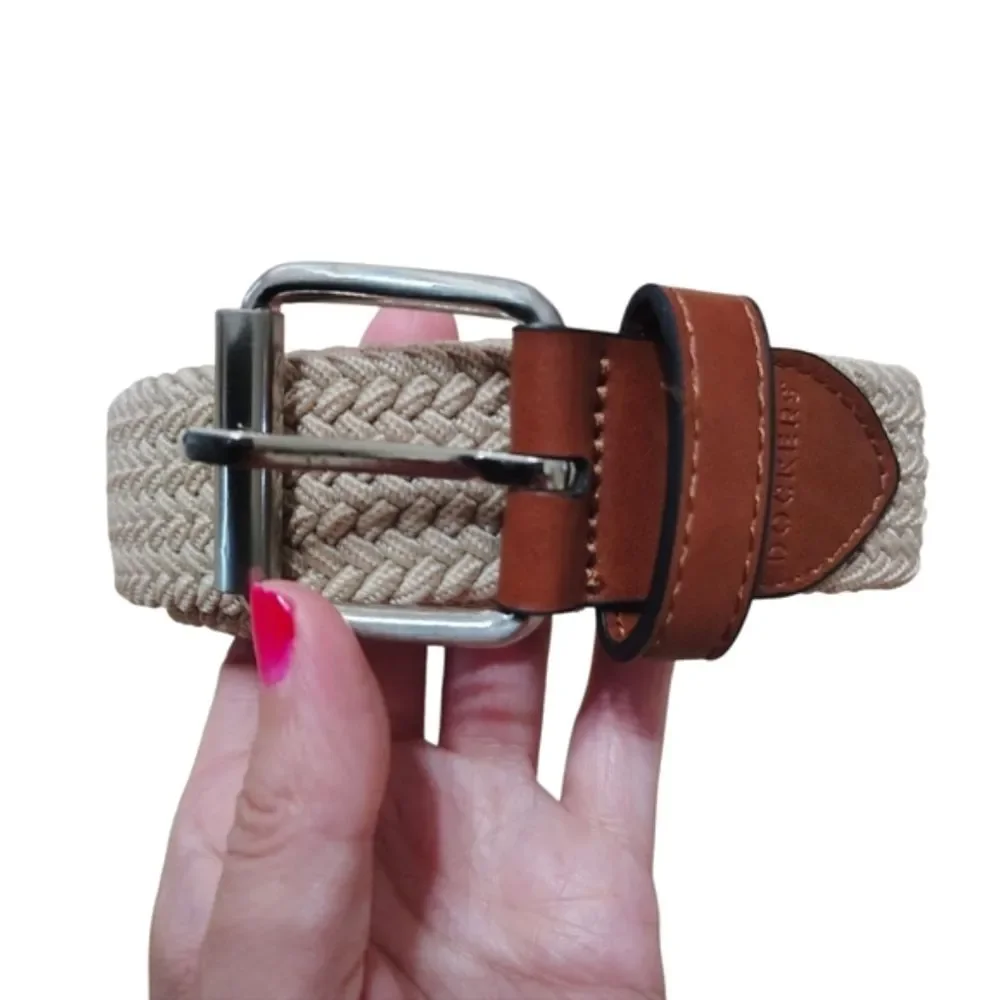 NWT Men’s Dockers Woven Stretch Belt Khaki Size L/XL
